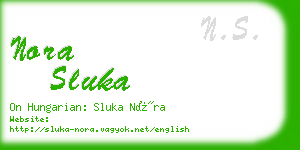 nora sluka business card